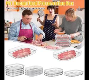 Transparent With cover Grid Refrigerator Large Capacity Storage Box Frozen Meat Compartment Food Sub-packed Kitchen Tools
