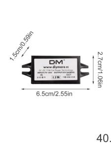 diymore | Ultra-Thin Vehicle Potting Power Cord DC-DC 5V/3A Converter Compact Waterproof DC Charger Cable for Car Reliable
