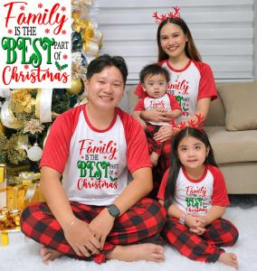 CHRISTMAS T-SHIRT AND PAJAMA TERNO FAMILY SET