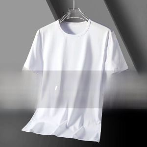 Casual Loose Mens T-shirt Short Sleeve Pure Cotton Hidden Pocket Basic Shirt Summer Breathable round Neck Top for Youth