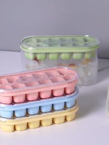 Cetakan Es Batu Model Tray Storage / Cetakan Es 12 Grids Plus Storage Box / Ice Cube Maker Silicone / W5061