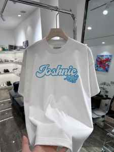 Áo Thun Cotton Tay Ngắn Mùa Hè Thường Ngày Thoáng Khí Thoải Mái Phong Cách Đường Phố Mỹ Cổ Tròn in Chữ Rộng Rãi