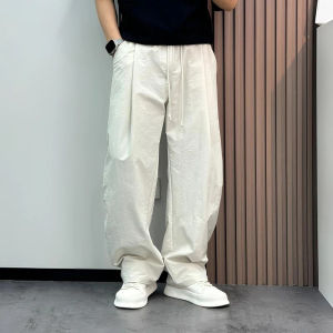 ZHUOCAN | Beige Loose Slim Wide-leg Trousers