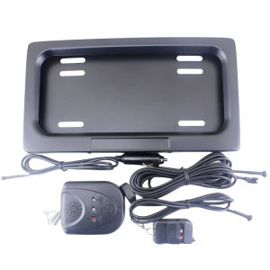 1 Set Car Flip Number Plate Cover USA Standard License Plate Bracket Holder Remote Control Adjustable Auto Accessories