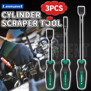 Lensent 3 cái xi lanh Dụng cụ nạo Gasket scraper Gasket Carbide Dụng cụ nạo Carbide cơ khí thiết lập công cụ xi lanh lưỡi ô tô làm sạch và công cụ sửa chữa