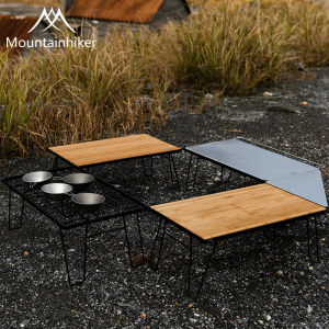 Outdoor Camping Portable Folding Steel Mesh Table Set BBQ Picnic Multi-Function Equipment Mountain Guest Mounthiker SZK85