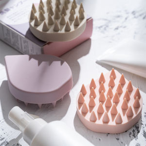 แปรงสีฟันผิวหนังดูแลผมแบบนวด แปรงสีฟันยางซิลิโคนสำหรับใช้ในบ้าน อุปกรณ์สปาที่มีประสิทธิภาพและอุปกรณ์ดูแลผม