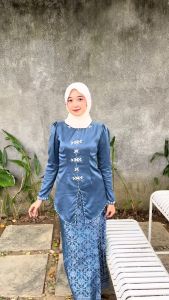 Alana One Set Baju Kurung Melayu Rok Songket Bridesmaid Kondangan Wisuda Lamaran Lebaran Pesta Viral