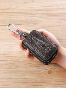 กระเป๋าใส่กุญแจอเนกประสงค์ความจุขนาดใหญ่ กระเป๋าใส่กุญแจรถยนต์ กระเป๋าสะพายข้าง กระเป๋าใส่กุญแจผู้ชาย กระเป๋าใส่กุญแจแบบซิปคู่