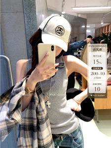 Casual Tomato Hero Irregular Shoulder Buckle Three Color Strap Vest Womens Outerwear Inner Matchings Top Thinming Effect