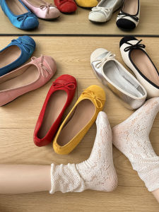 Retro Southern Ballet Flat Bottom Mary Jane Shoes Womens New 2025 Spring Fashionable Slip-On round Toe Low Heel PU Leather