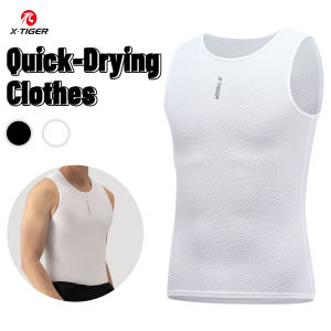 X-TIGER Men Cycling Undershirt Sports Quick Dry Cycling Base Layer Vest High Elastici Breathable Sleeveless Road Bike Undershirt