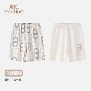 Yeehoo Pure Cotton Childrens Shorts Casual Pants Thin Summer Home Clothes for Boys And Girls Comfortable Breathable Kids Pants