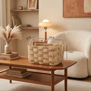 AMU·PIGGY | High-Aesthetics Vintage Style Woven Snack Storage Basket