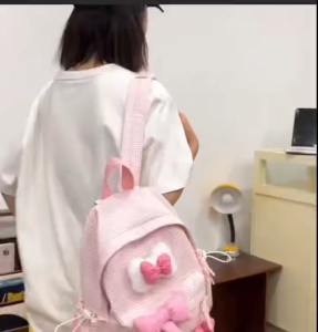 (Ready)Ransel wanita lucu Ransel kuliah Verlaboite Versatile Schoolbag College Bow Bow Cute Girl Backpack SMA Backpack Kapasitas Besar Tas ransel Wanita sekolah LM75