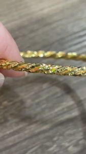 Poh Heng Jewellery 22K Crafted Bangle in Yellow Gold[Price By Weight]