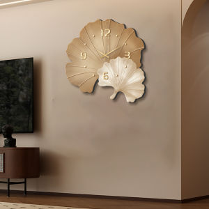 Ginkgo Leaf Design Wall Clock for Living Room and Dining 2026 New