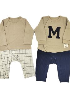 Cute Long Sleeve Baby Romper Spring Autumn Seasonal Girls Fake Two-Piece Onesie Japanese Style Cotton Material Infant Clothing