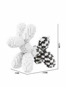 Đồ chơi lắp ráp mô hình khối xây dựng Chó bong bóng rám nắng/Cún da ngăm/Education toys