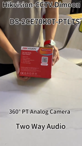 Hikvision Two Way Audio PT Camera 360° 2MP/5MP HDCVI Analog Camera DS-2CE70D0T-PTLTS Smart-Hybrid Light CCTV Camera