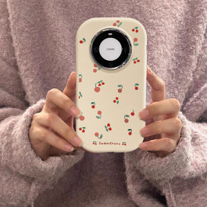 Full Screen Cherry Huawei Mate60pro + Phone Case Applicable Mate60pro Internet Celebrity Mate50e Silver Mirror Fat Pier Mate40epro with Lanyard Mate30 New Arrival Female Drop Silicone Protective Cover