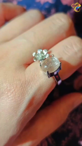 Collection Grade Princess Pink Fairy Emeralds Lepidolite Titanium Adjustable Ring