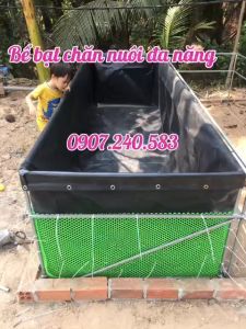 BỂ BẠT HDPE CHĂN NUÔI CÁ - KT (Dài x Rộng x Cao)
