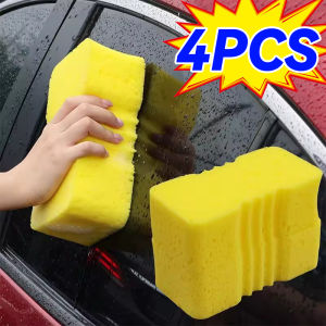 4PCS Car Cleaning Sponge Large Auto Wash Foam Block High Density Pad Car Detailing Care Product Vehicle Maintenance Tool Accessories