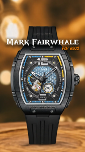 ORIGINAL Jam Tangan Pria Mark Fairwhale 6002 Matic Sport Garansi Resmi 1 Tahun - Rubber