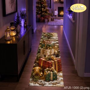 VIKAMA Christmas Runner Rug—Soft Non-Slip Rug for Hallways and Corridors Bedside Rug for Bedrooms Home Decor