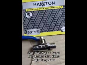 HASSTON KRAN ANGIN KOMPRESOR 1/4\" KUNINGAN LAPIS CHROME 0.5 INCH AIRCOCK COMPRESSOR 1/4 INCI BALLVALVE UDARA KECIL KERAN ANGIN BAGUS