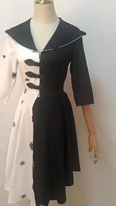 2025 Film 101 Loyal Dog cos Costume Black and White Maleficent Cruella cosplay Cosplay Anime Costume Cross-border Female