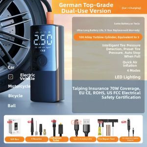 HELLOLEIBOO | Portable Wireless Car Inflator for Compact Car Tires