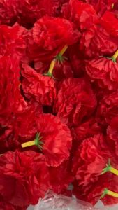 ดอกดาวเรืองสีแดง 100 ดอก 1ถุง ปลอม ผ้าผ้าผ้าวงลูกทุ่ง