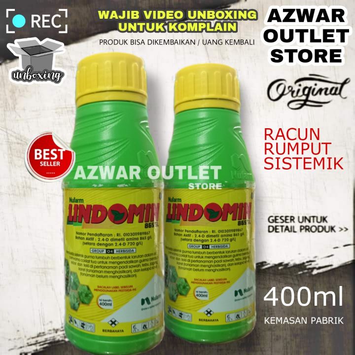 Lindomin HERBISIDA LINDOMIN 865SL | 2,4 D Dimetil amina | racun rumput daun ...