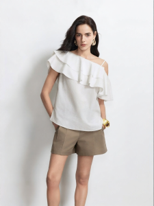 Vero Moda | Áo Blouse Dễ Thương Vai Trễ Tencel Rộng Rãi
