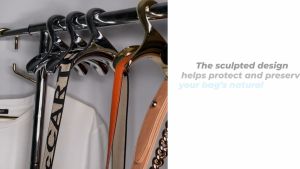 5pcs Handbag Organizer Hooks Over The Closet Rod Hanger Purse Handbag Organizer Storage Hook