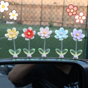Car Center Console Spring Ornaments Six-leaf Daisy Flower Car Flower Decoration Supplies