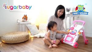 Sugar Baby Mini Car Push Walker Walker Belajar Jalan Bayi Roda Dengan Mainan Edukasi Anak Dengan Pemberat