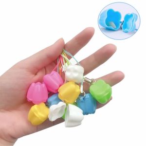 10pcs/Bag Baby Tooth Box Tooth Shape Kids Milk Teeth Storage Container Child Baby Deciduous Tooth Organizer Dental Clinic Gifts