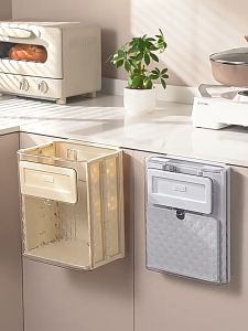 ถังขยะพลาสติกพับเก็บได้ ไม่มีฝาปิด ติดตั้งง่าย เพื่อให้ทำงานกับแบบติดกาว / แบบแขวน พับเก็บได้ พร้อมส่งที่สุดท้าย