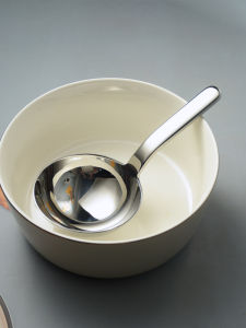 Thickened Stainless Steel 304 Short Handle Large round Head Soup Spoon Deep Mouth Soup Ladle Noodle Spoon Kitchen Cooking Utensils