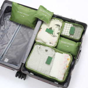 6Pcs/Set Large Capacity Waterproof Travel Storage Bag Set with Zipper for Luggage Clothing And Underwear Organization