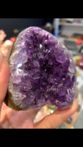 原矿紫晶窝窝 🔮 Uruguay Raw Amethyst Yellow agate edge✅