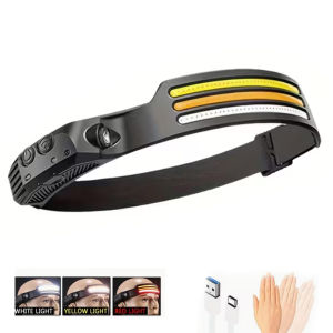 LED Sensor Headlamp USB Rechargeable Led Head Torch Built-in Battery Head Flashlight Outdoor Camping Fishing Headlight Lantern