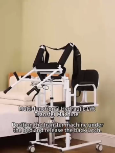 Elderly Hoist Lifting Transfer Chair Hydraulic Control Commode Wheelchair Multi-Functional Rehab Chair Kerusi Bergerak Orang Tua