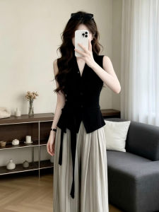 ZHENMANZI | Summer Sleeveless Top Wide Leg Trousers Set
