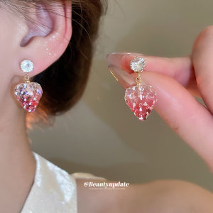 Hoa Tai Hình Quả Mọng Zircon Resin Thời Trang Ngọt Ngào Thiết Kế Hợp Thời Trang Phụ Kiện Trang Sức Nữ Trang Trí Tai