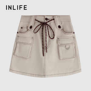 INLIFE | Vintage Workwear A-Line Waist-Slimming Skirt