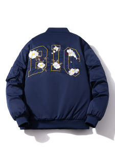 American Style High Street Embroidered Baseball Cotton Jacket Loose Thickened Mens Coat Spring Autumn Winter Cotton Clothes